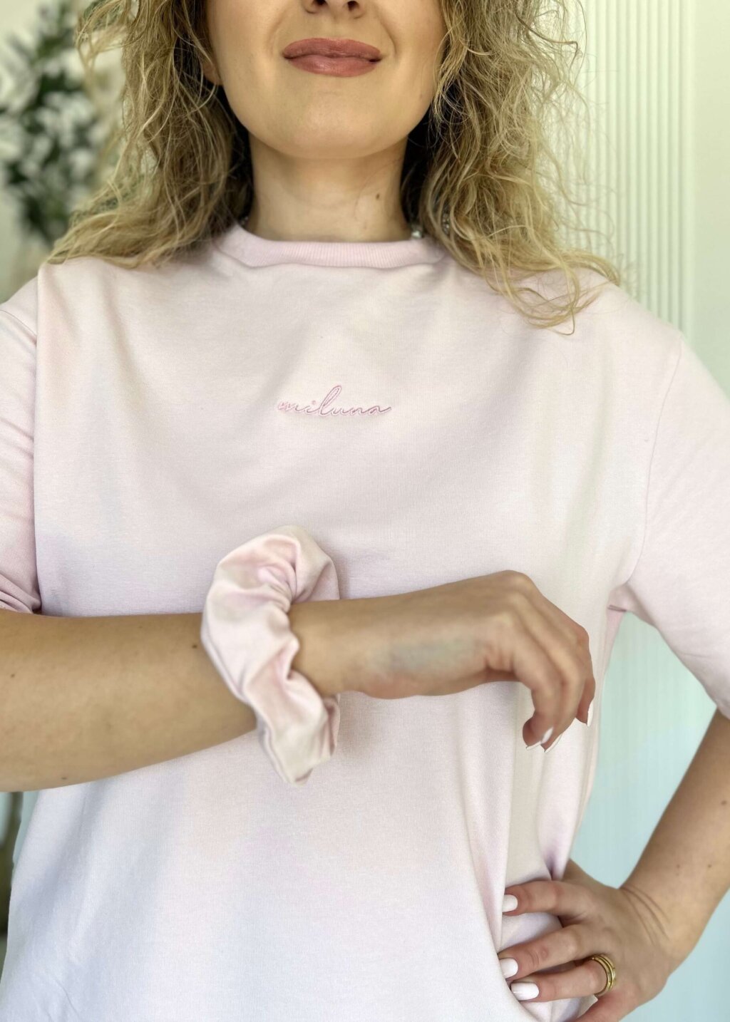 T- SHIRT MILUNA OVERSIZE róż
