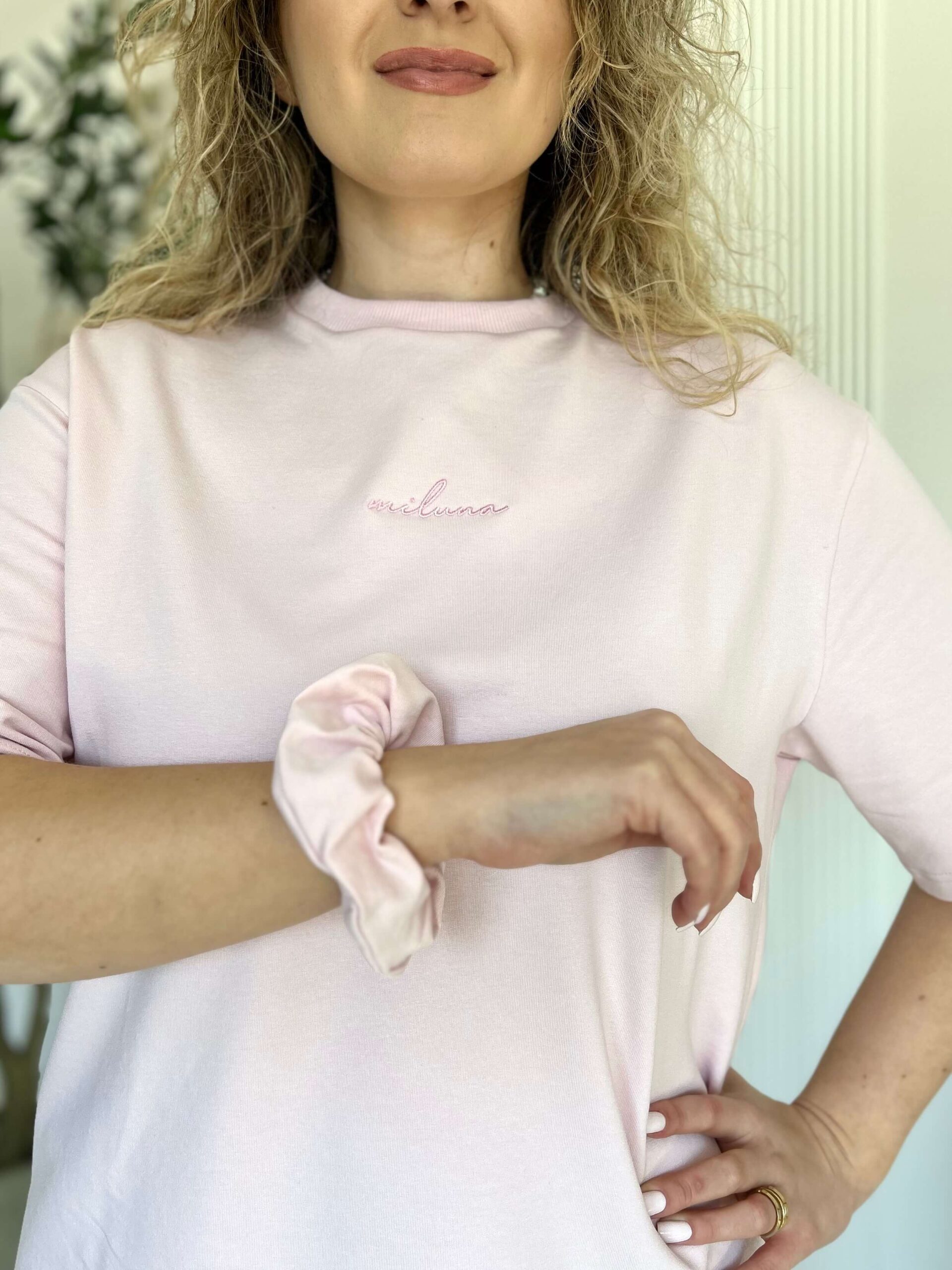 T- SHIRT MILUNA OVERSIZE róż