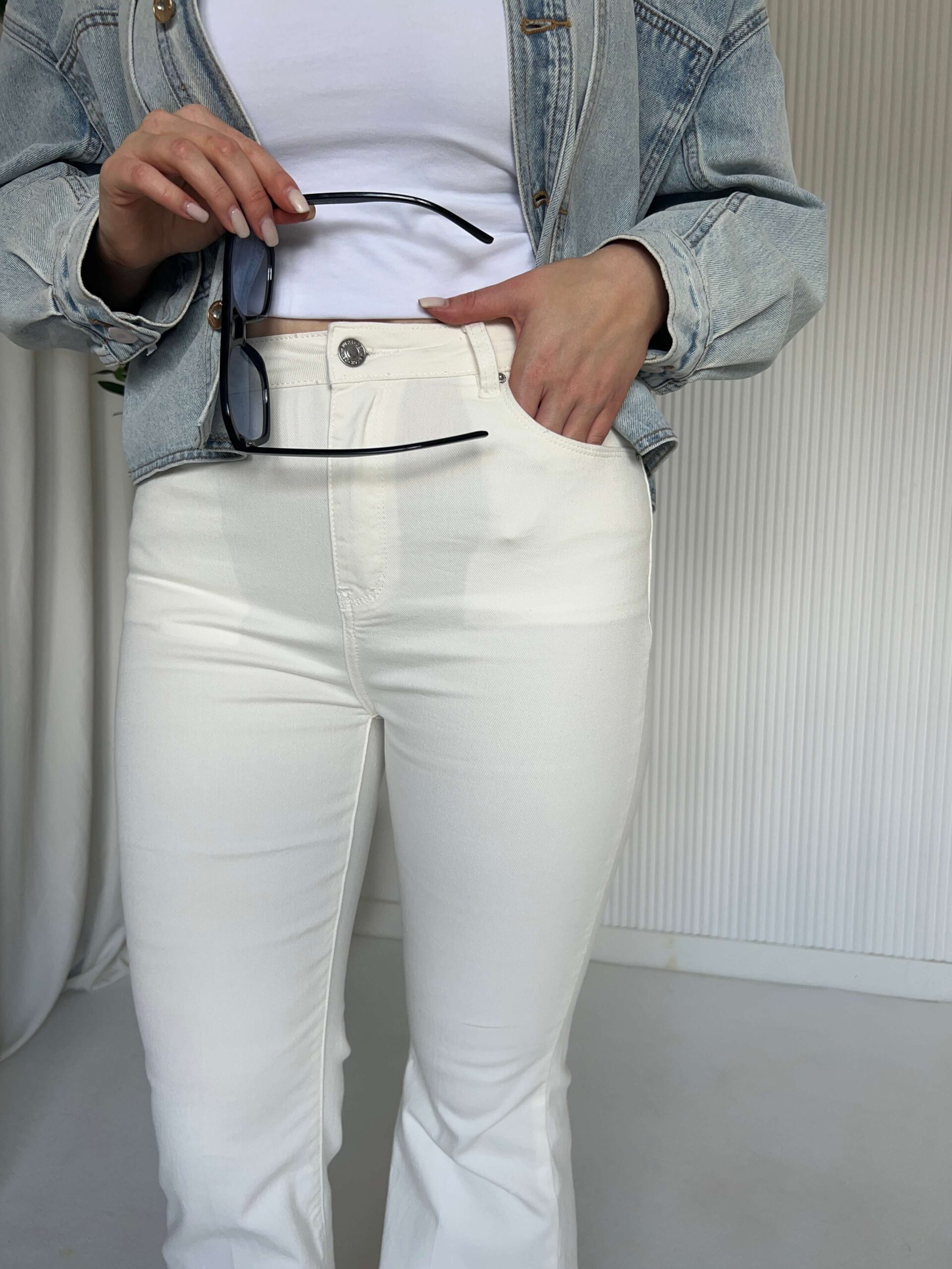 BIAŁE DZWONY HIGH WAIST - obrazek 2