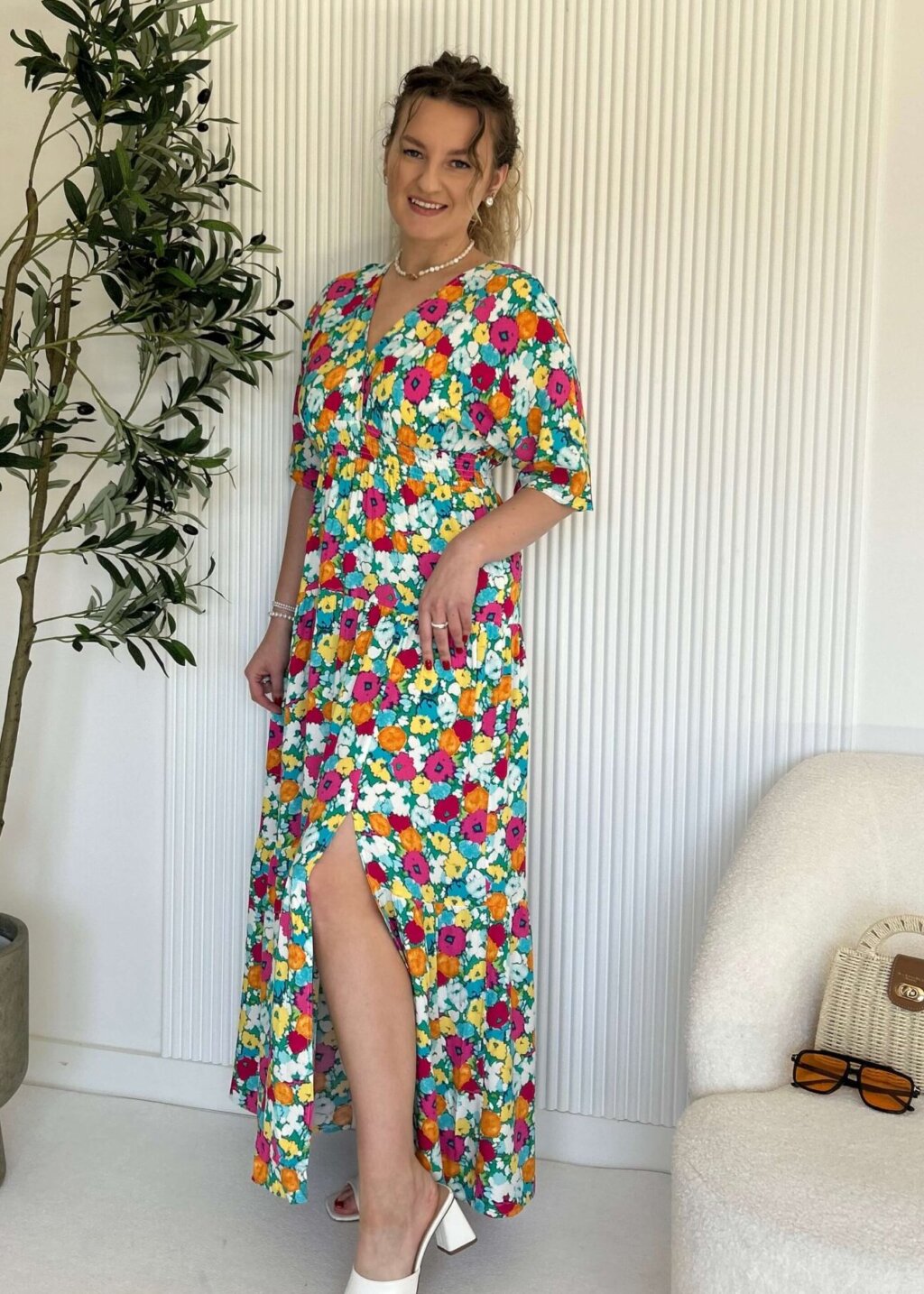 SUKIENKA FLOWER MAXI