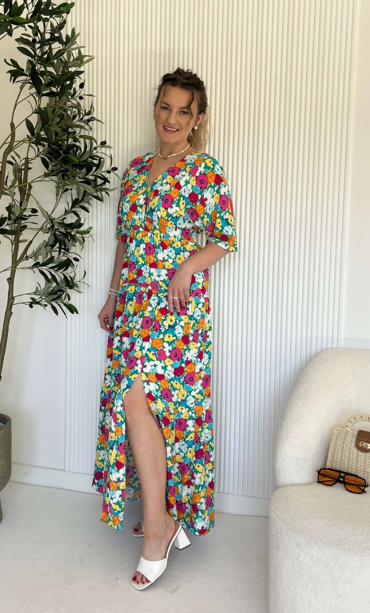 SUKIENKA FLOWER MAXI