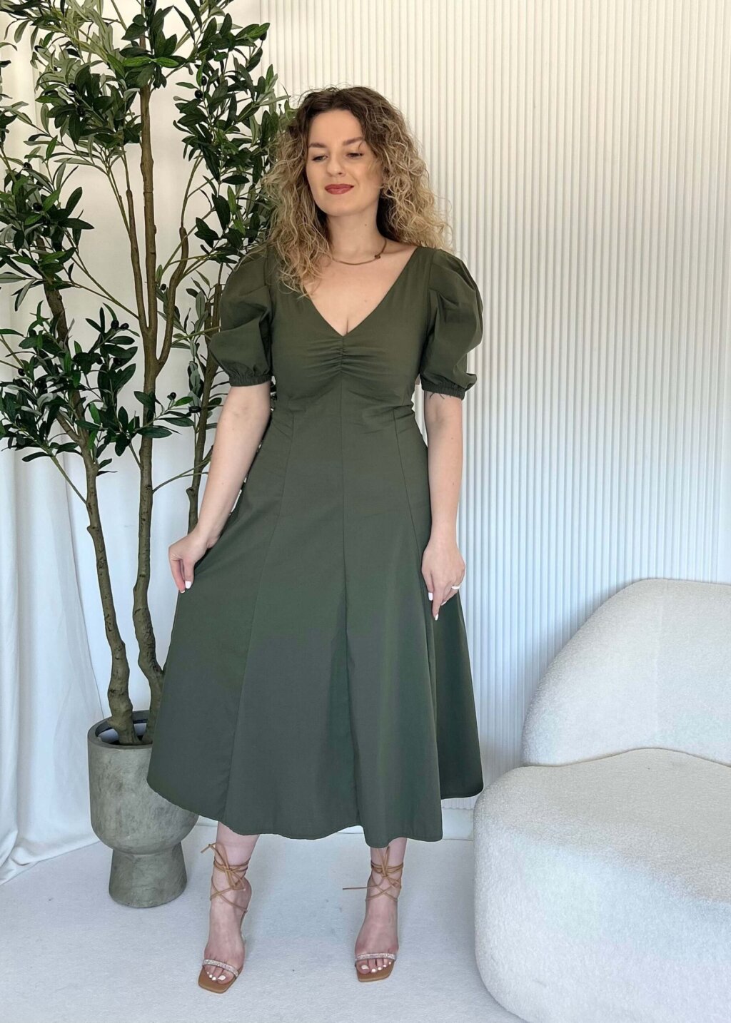 SUKIENKA CLASSY khaki