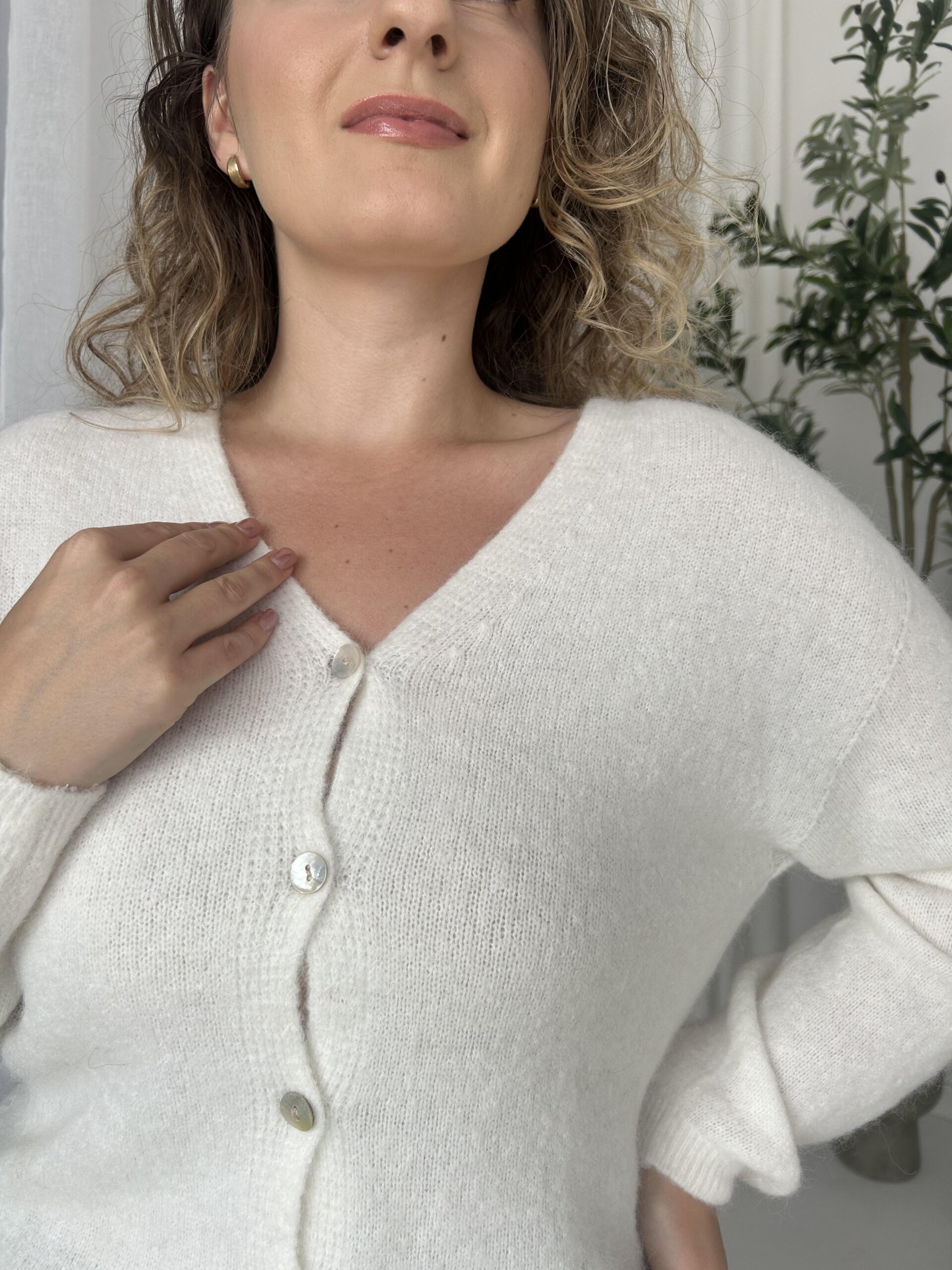 ROZPINANY SWETEREK Z BABY ALPACA - obrazek 4