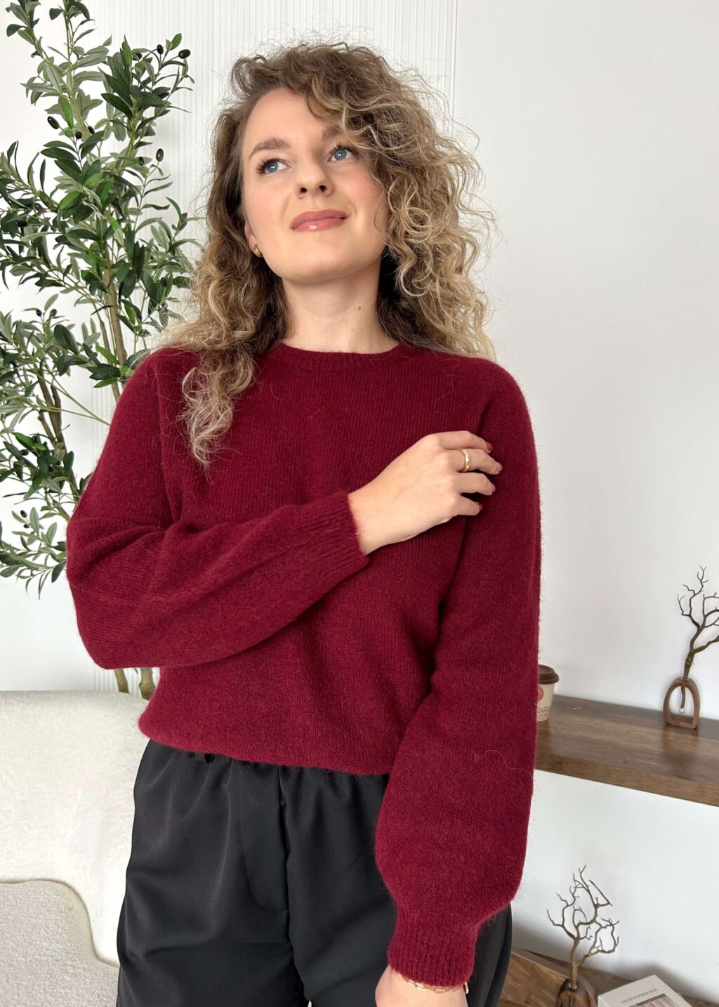 SWETEREK Z BABY ALPACA ALMA BORDO